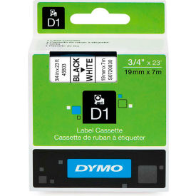 D1 Standard Labels 3/4" Black on White