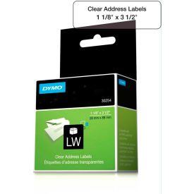 Address Labels 1 1/8" x 3 1/2" Black on Clear