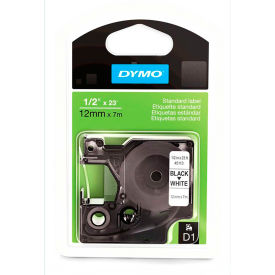 1/2" Black on White Standard Labels