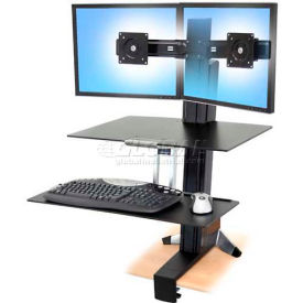 WorkFit-S Dual Workstation with Worksurface and Keyboard Tray
