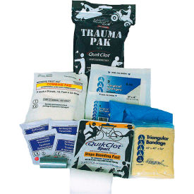 Trauma Pak with QuikClot, 6.5" x 4.75" x 1.5" dimensions