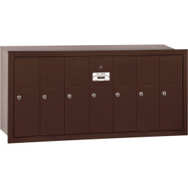 3500 Series 4B+ Vertical Mailbox, 7 Doors, Recessed Mounted, Bronze, USPS Access