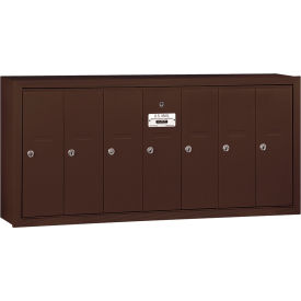3500 Series 4B+ Vertical Mailbox, 7 Doors, Surface Mounted, Bronze