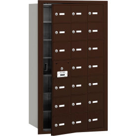 4B+ Horizontal Mailbox, 21 A Doors (20 usable), Front Loading, Bronze, USPS Access