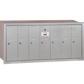 3500 Series 4B+ Vertical Mailbox, 7 Doors, Recessed Mounted, Aluminum, USPS Access