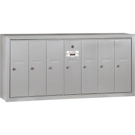 3500 Series 4B+ Vertical Mailbox, 7 Doors, Surface Mounted, Aluminum, USPS Access