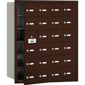 4B+ Horizontal Mailbox, 24 A Doors, Front Loading, Bronze, USPS Access