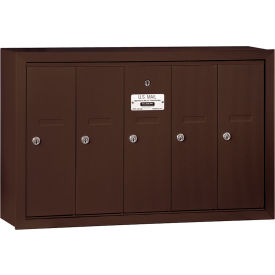 3500 Series 4B+ Vertical Mailbox, 5 Doors, Surface Mounted, Bronze, USPS Access