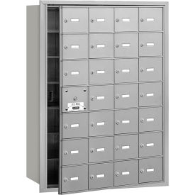 4B+ Horizontal Mailbox, 28 A Doors, Front Loading, Aluminum, USPS Access