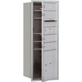 4C Horizontal Mailbox, 37-1/2"H, Single, Front Load, Aluminum, USPS