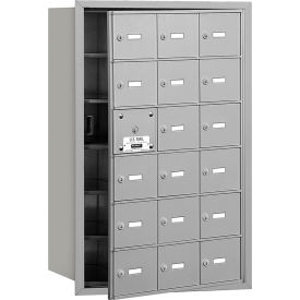 4B+ Horizontal Mailbox, 18 A Doors, Front Loading, Aluminum, USPS Access.