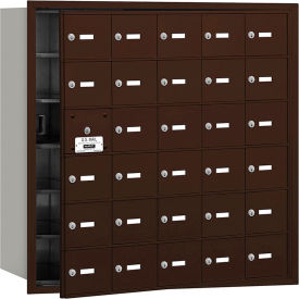 4B+ Horizontal Mailbox, 30 A Doors, Front Loading, Bronze, USPS Access
