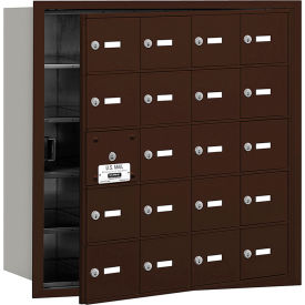 Horizontal Mailbox, 20 A Doors (19 usable), Front Loading, Bronze, USPS Access