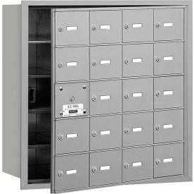 Horizontal Mailbox, 20 A Doors (19 usable), Front Loading, Aluminum, USPS Access