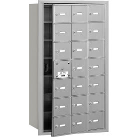 4B+ Horizontal Mailbox, 21 A Doors, Front Loading, Aluminum, USPS Access