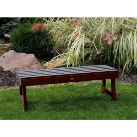5' Outdoor Bench, Backless, Weathered Acorn