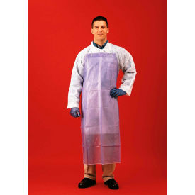 6 Mil PVC Apron W/ Raw Edge, White, 35" x 45", 12/Bag