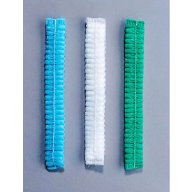 Pleated Polypropylene Bouffant Cap, 100% Latex Free, White, 21", 100/Bag, 10 Bags/Case