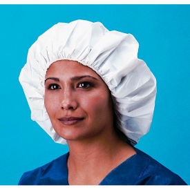 Bouffant Cap/Head Cover, 100% Latex Free, White, 24", 50/Bag