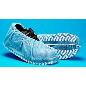 Polypropylene Non-Skid Shoe Covers, Blue with White Tread, XL, 300/Case