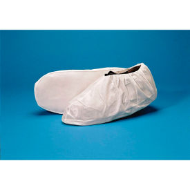 Laminated Polypropylene Shoe Covers with Non Skid AQ Sole, Water Resistant, White, XL, 200/Case