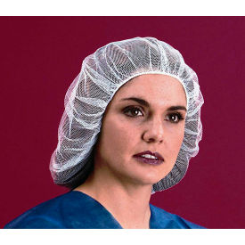 Nylon Hairnet, Honeycomb, 1/16" Hole, 100% Latex Free, Black, 24", 100/Bag