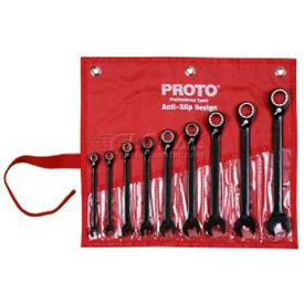 9 Piece Full Polish Combination Reversible Ratcheting Wrench Set - 12 Point