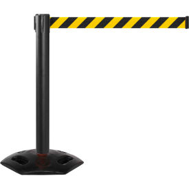 WeatherMaster Retractable Belt Barrier, 40" Post, 16' Belt