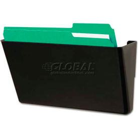 Recycled Wall File, Add-On Pocket, Plastic, Black