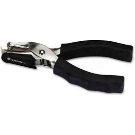 Eight-Sheet Handheld 1/4" Hole Punch, Metal with Rubber Grip, Black