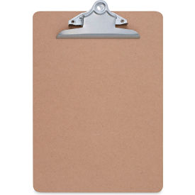 Universal Hardboard Clipboard, 1.25" Clip Capacity, Holds 8.5 x 11 Sheets, Brown