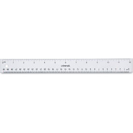 Clear Plastic Ruler, Standard/Metric, 12" Long