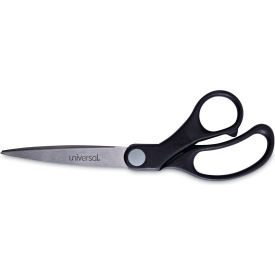 Stainless Steel Office Scissors, 8.5" Long, 3.75" Cut Length, Black Offset