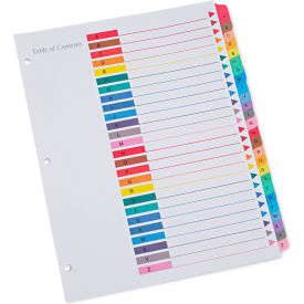 Deluxe Table of Contents Dividers, 26-Tab, A to Z, 11" x 8.5", White