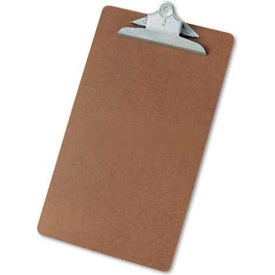 Universal Hardboard Clipboard, 1-1/4" Capacity, Holds 8-1/2w x 14h, Brown