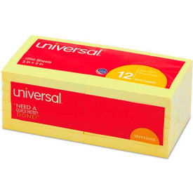 Standard Self-Stick Notes, 3 x 3, Yellow, 12 100-Sheet Pads/Pack