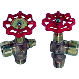 Water Gauge Valve Set 1/2" x 5/8" OD Glass Tub For Cleveland
