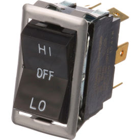 Rocker Switch 7/8 x 1-1/2" DPDT Center-Off, For Blodgett