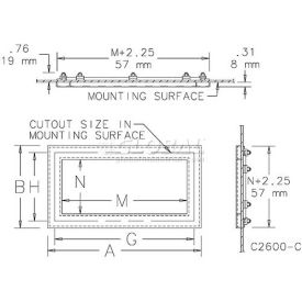 Hinged Window Kit, Fits 550x570mm