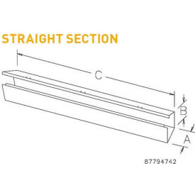 Straight Section, Type 1, 8.00x8.00x60.00, Steel/Gray