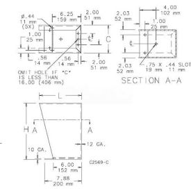 Fastener, Qty 8, M6x16, Fits 9mm Sq Holes