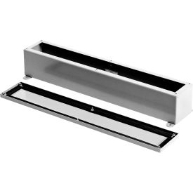 Wire Trough, Screw Cover, 4.00x4.00x30.00, Steel/Gray