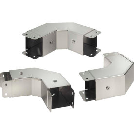 90 Degree Elbow Front Cover - No Tabs, 3.00 x 3.00, Stainless Steel