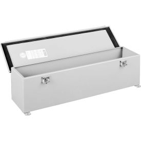 Wire Trough, Hinged Cover, 6.00x6.00x12.00, Steel/Gray