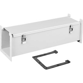 Brackets, 3 Compart, Qty 5, Fits 4.00x4.00, Steel/Gray