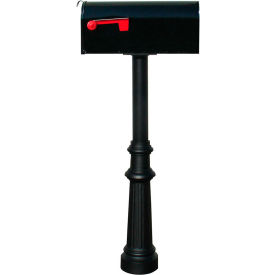 The Hanford Single Post With Fluted Base & E1 Economy Mailbox