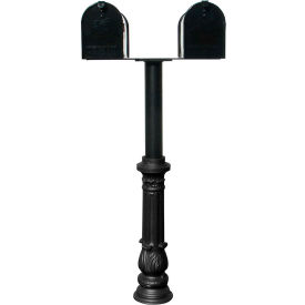 Hanford Twin Post With Ornate Base & E1 Economy Mailbox