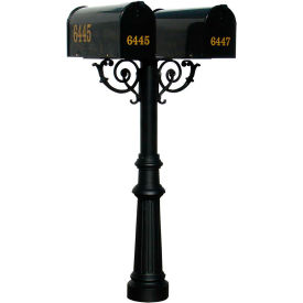 The Hanford Twin Post, Fluted Base & E1 Economy Mailbox