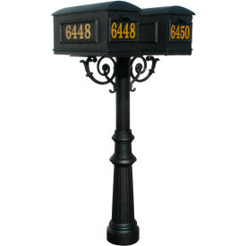 The Hanford Twin Post, Fluted Base & Lewiston Mailbox