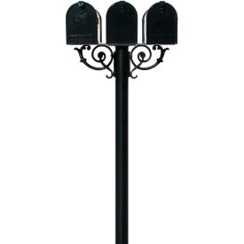 The Hanford Triple Post (With Support Brace) No Base & E1 Economy Mailbox